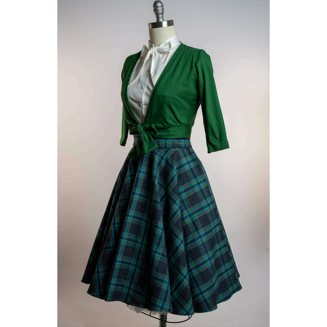 Haute Circle Skirt - Flannel, Blue & Teal Plaid