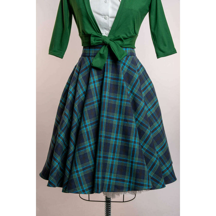 Haute Circle Skirt - Flannel, Blue & Teal Plaid