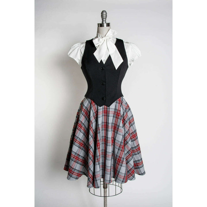 Haute Circle Skirt - Flannel, Grey Plaid
