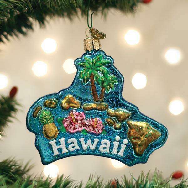 Old World Christmas Hawaiian Islands Blown Glass Ornament
