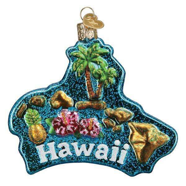 Old World Christmas Hawaiian Islands Blown Glass Ornament