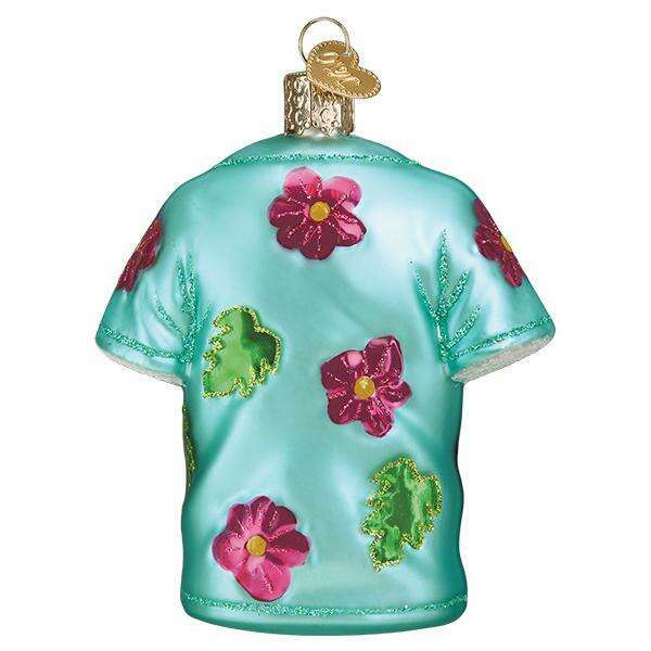 Old World Christmas Hawaiian Shirt Blown Glass Ornament