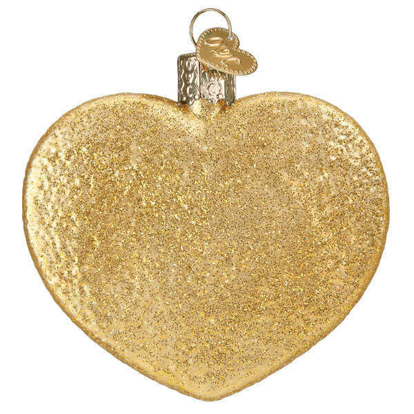 Old World Christmas Heart Cookie Blown Glass Ornament