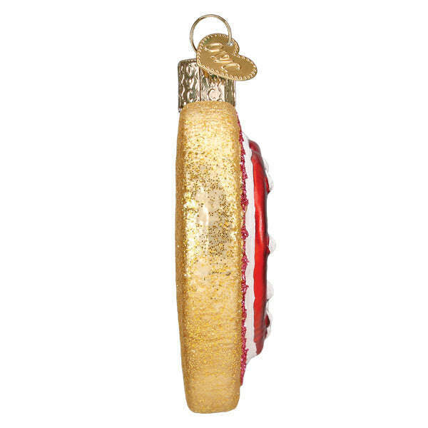 Old World Christmas Heart Cookie Blown Glass Ornament