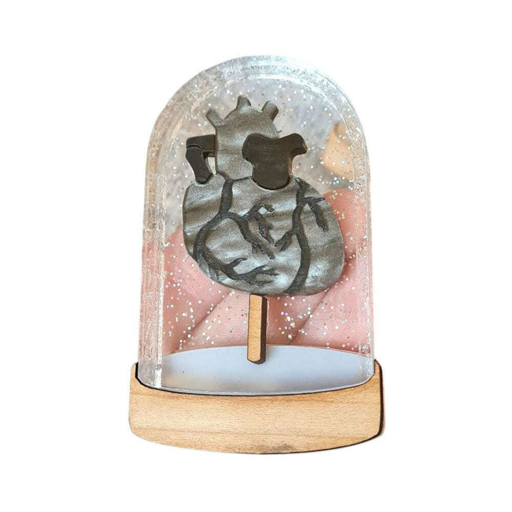 Heart In A Bell Jar Brooch by Cherryloco Jewellery 2