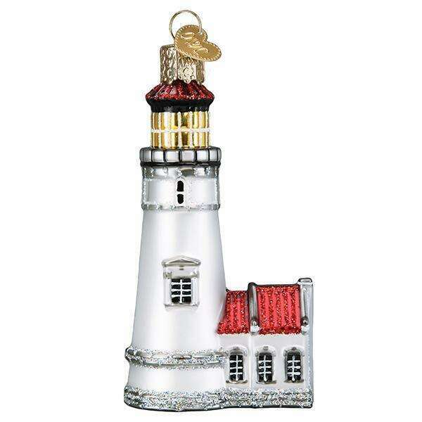 Old World Christmas Heceta Head Lighthouse Blown Glass Ornament