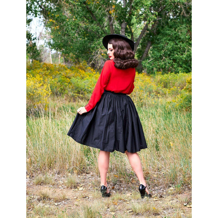 Helen Retro Blouse in Red - Plus Sizes only