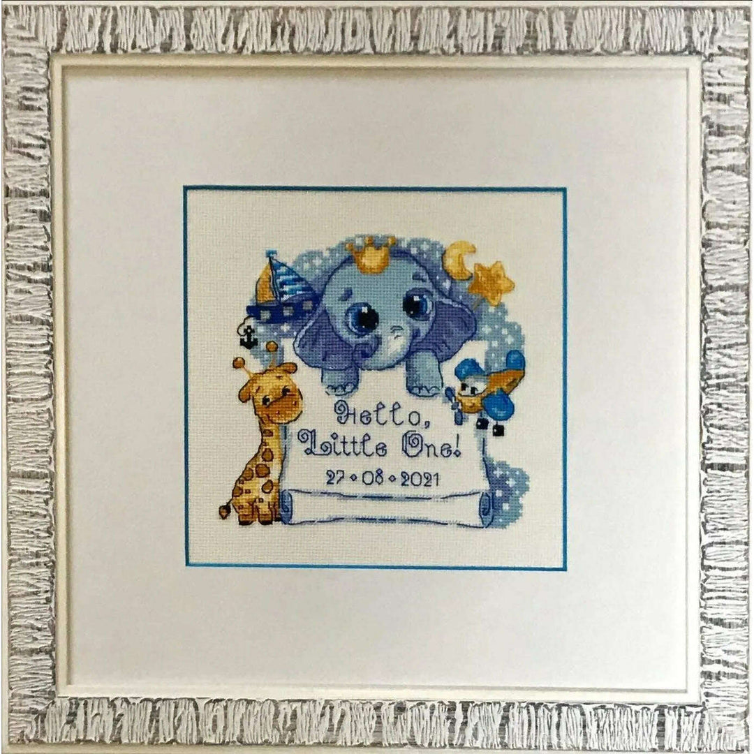 Hello, Little One! (for boy) R1935 Counted Cross Stitch Kit