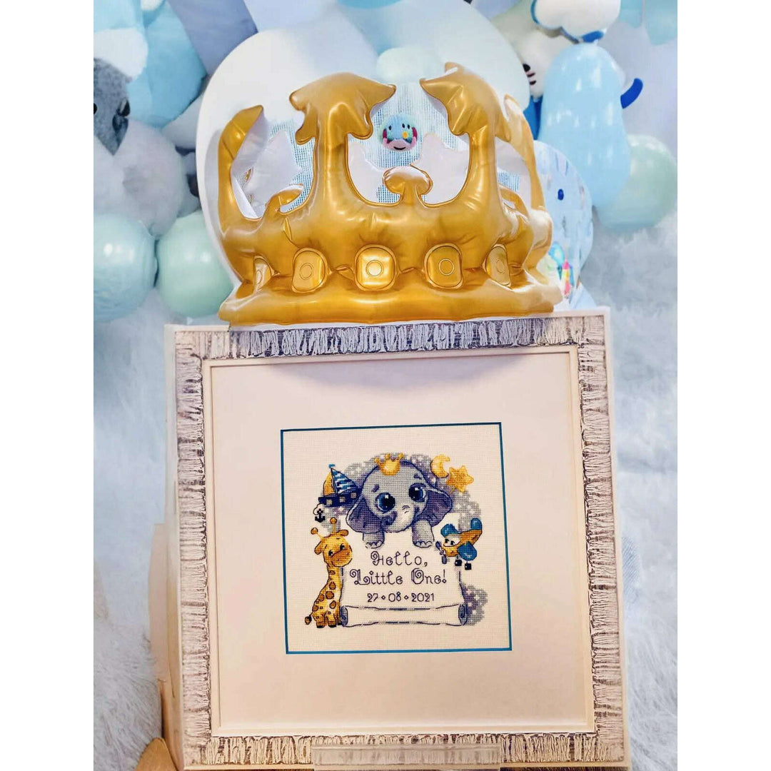 Hello, Little One! (for boy) R1935 Counted Cross Stitch Kit