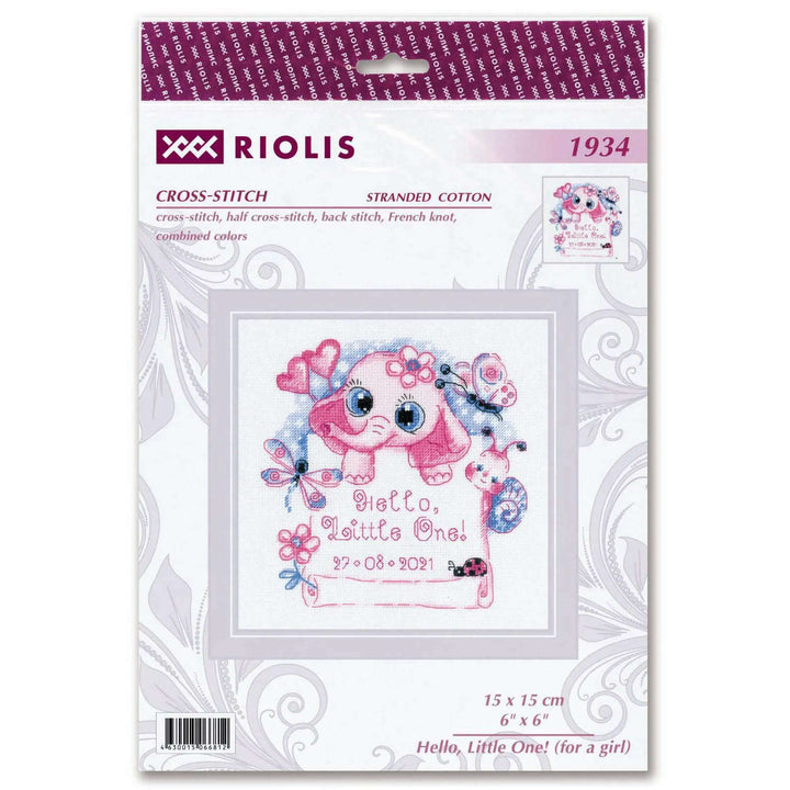 Hello, Little One! (for girl) R1934 Counted Cross Stitch Kit