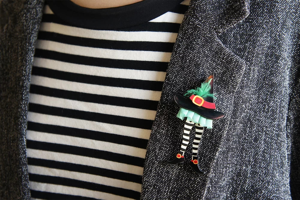Hidden Witch Halloween Brooch by Laliblue - Quirks!