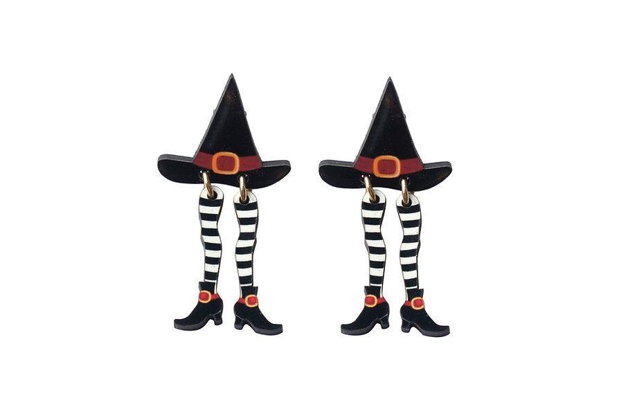 Hidden Witch Halloween Earrings by Laliblue - Quirks!