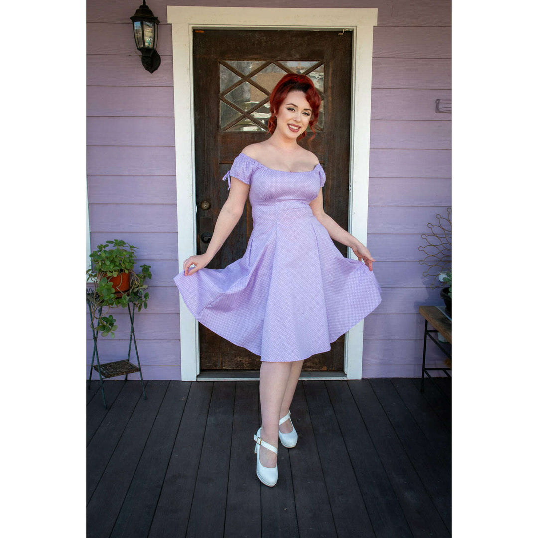 Hilda Dress - Lavender Dot *sale