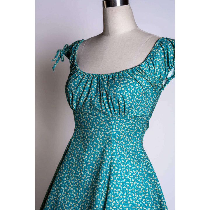 Hilda Dress - Little Flowers, Green