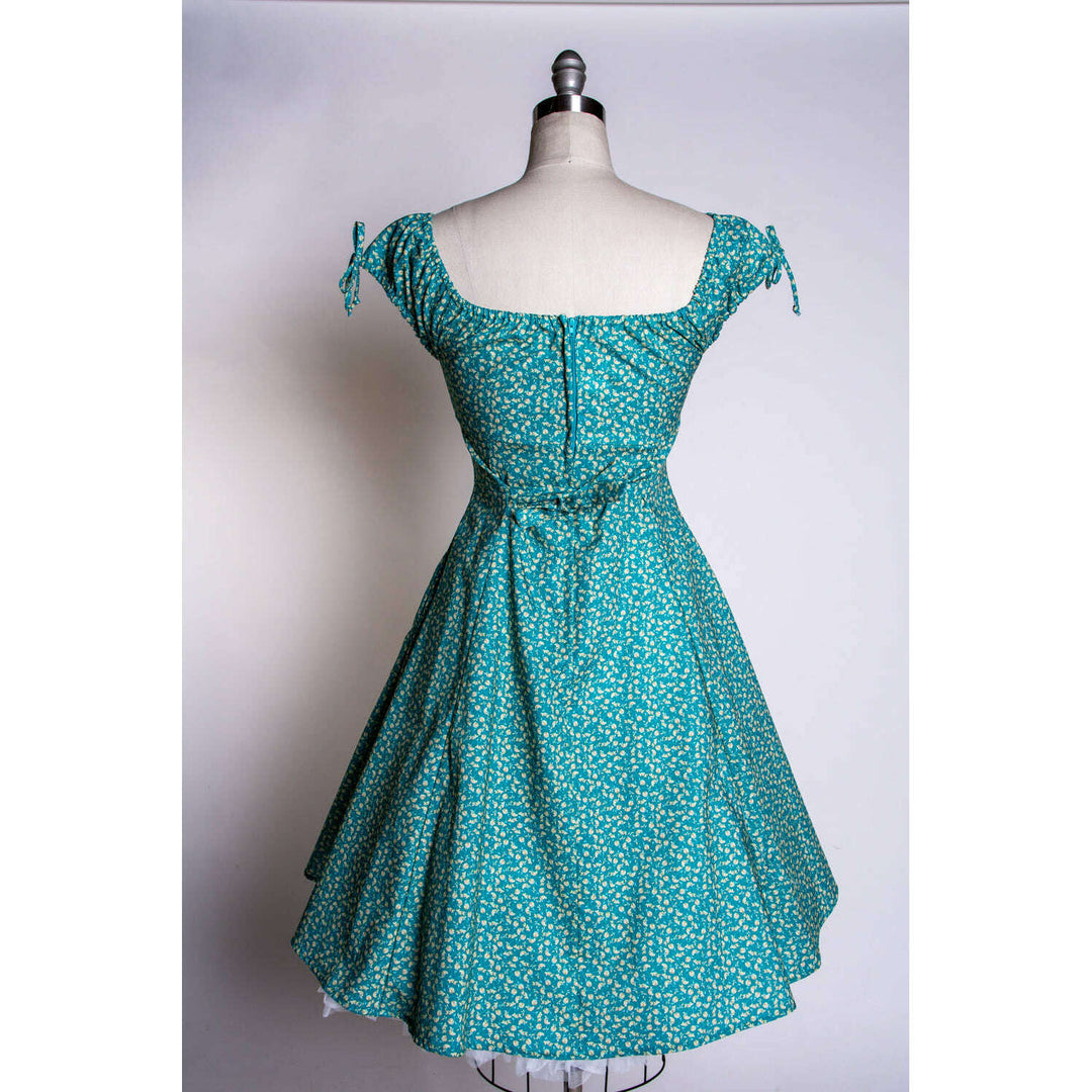 Hilda Dress - Little Flowers, Green