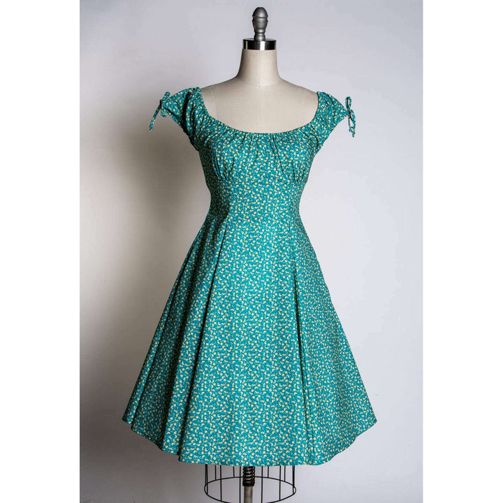 Hilda Dress - Little Flowers, Green