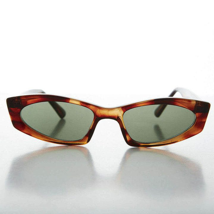 Hipster Cool Thin Crazy Cat Eye Sunglass - Cortney