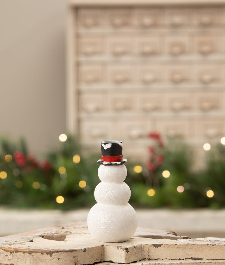 Snowman Stack Candlestick by Bethany Lowe Designs, image 3