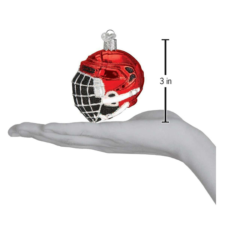 Old World Christmas Hockey Helmet Blown Glass Ornament