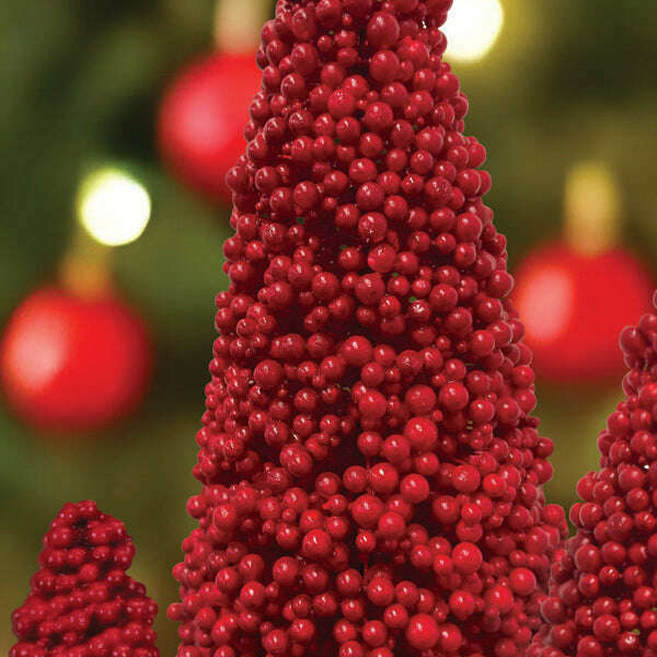 Old World Christmas Holiday Berry 3 Tree Set