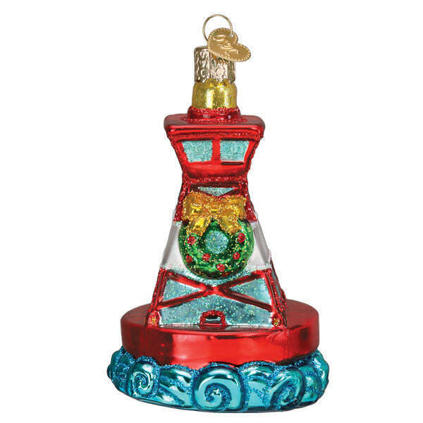 Old World Christmas Holiday Buoy Blown Glass Ornament