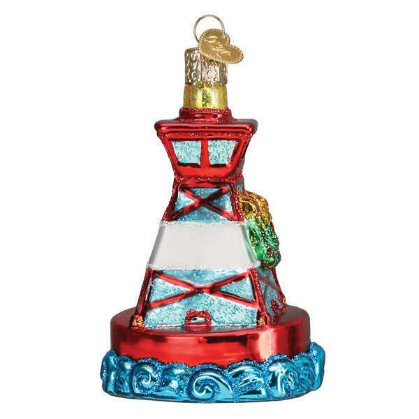 Old World Christmas Holiday Buoy Blown Glass Ornament