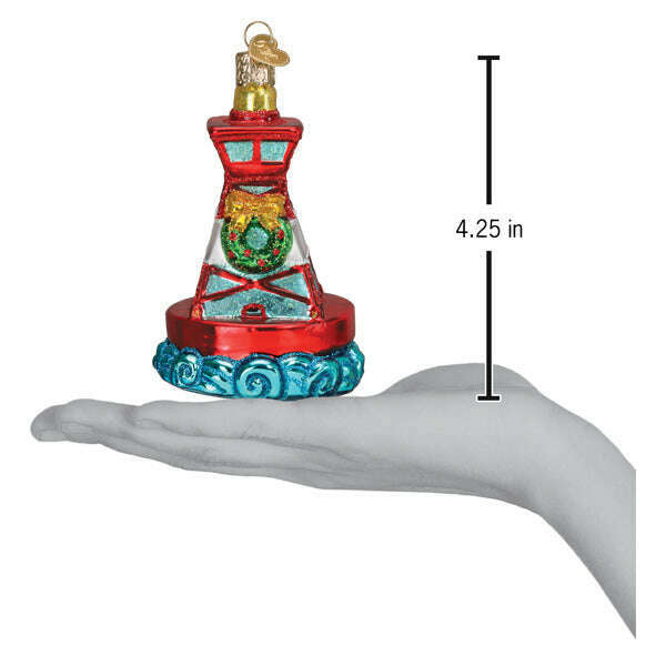 Old World Christmas Holiday Buoy Blown Glass Ornament