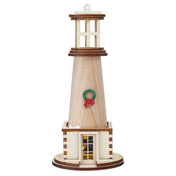 Old World Christmas Holiday Lighthouse Blown Glass Ornament