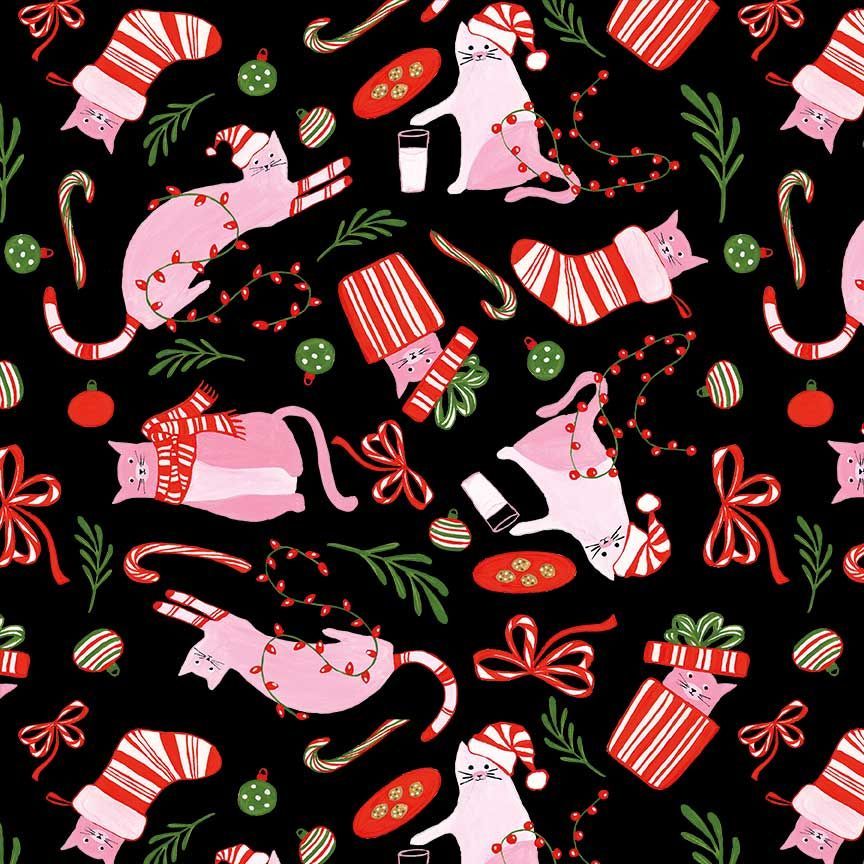 Elizabeth Dress in Holiday Cats