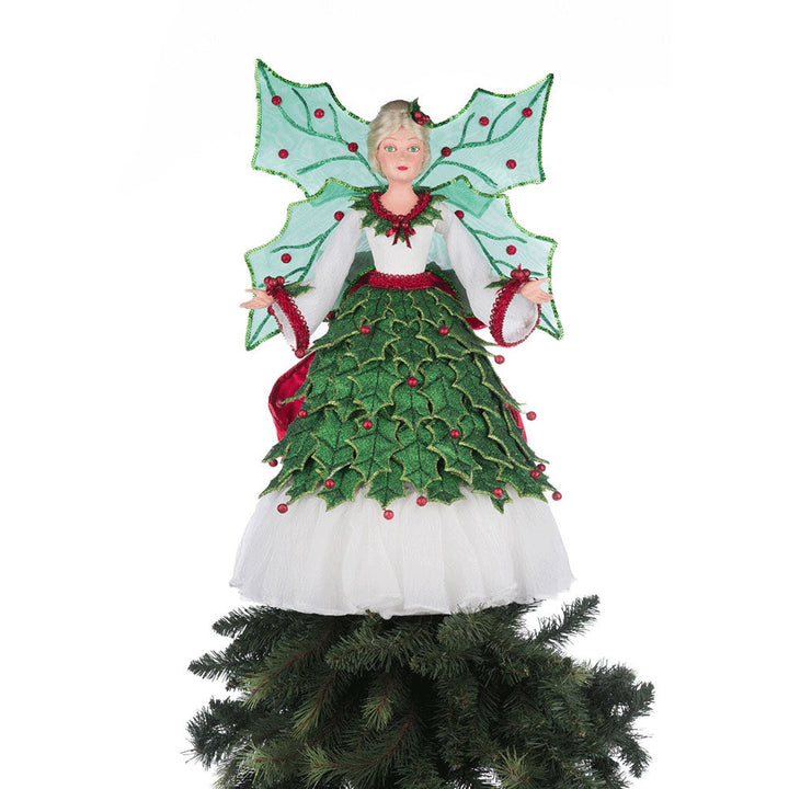 Holly Berry Fairy Tree Topper by Katherine's Collection image 4