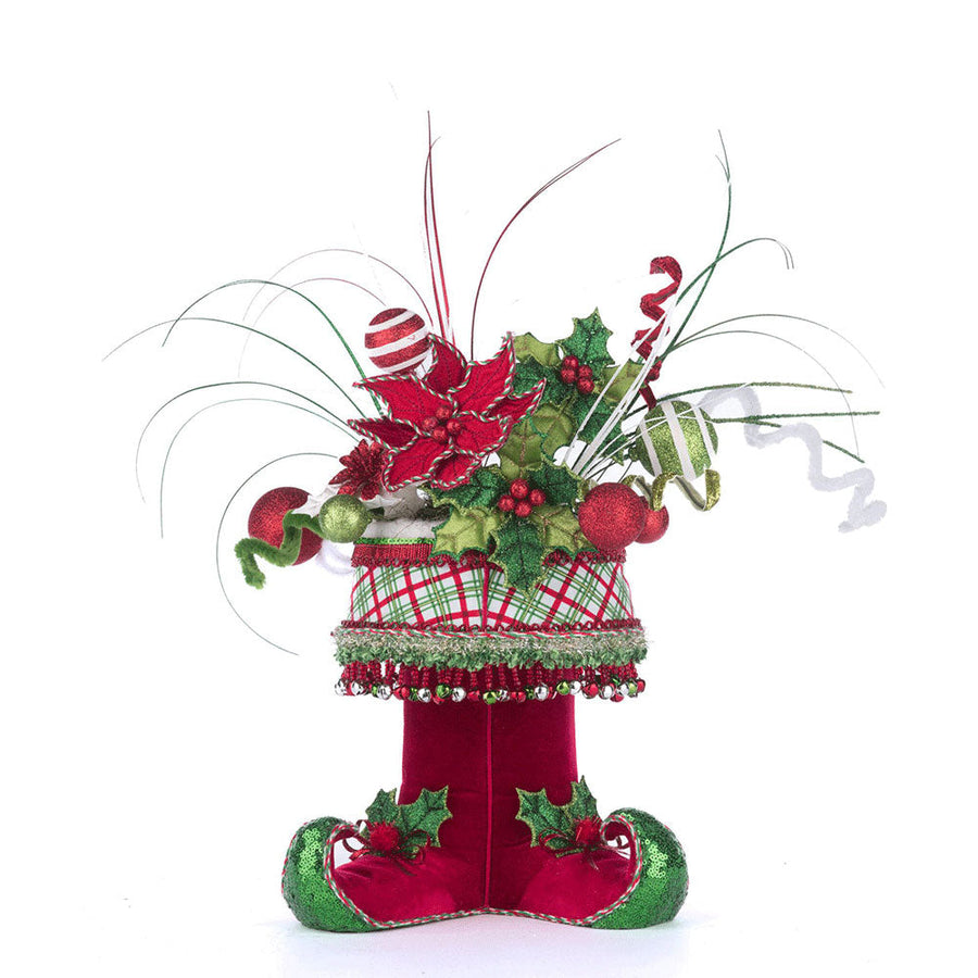 Holly Woods Elf Boots Tabletop Container by Katherine's Collection image