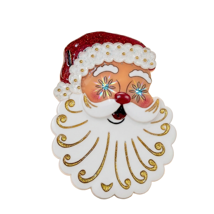 holt howard starry eyed santa brooch sparkle