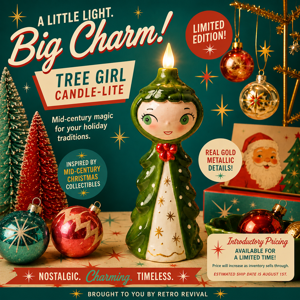 mid century christmas holt howard tree girl promo image