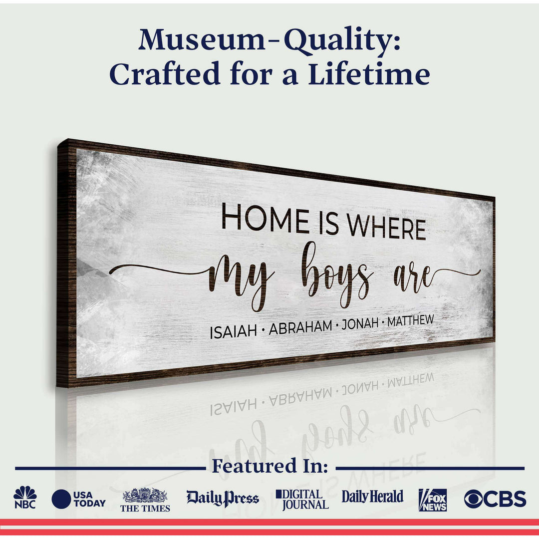 Home Is Where My Boys Are Sign II