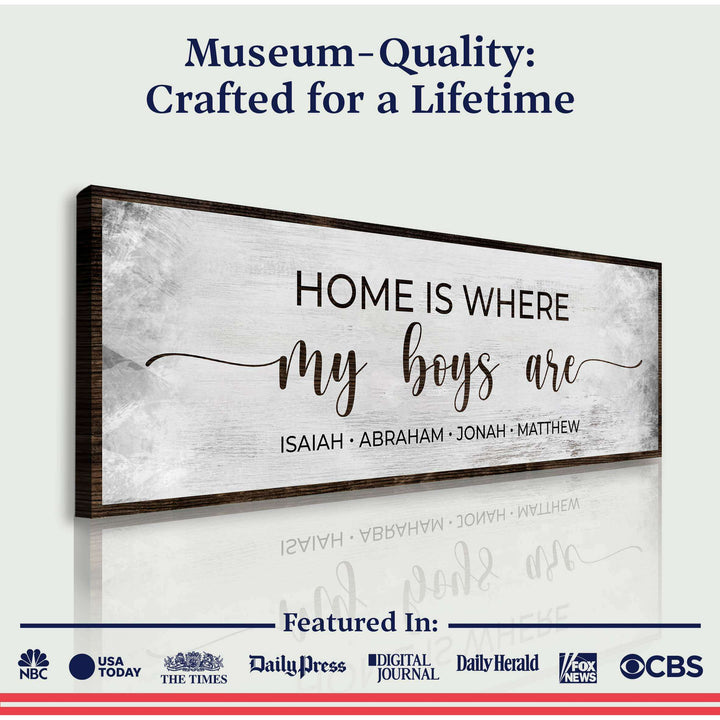 Home Is Where My Boys Are Sign II