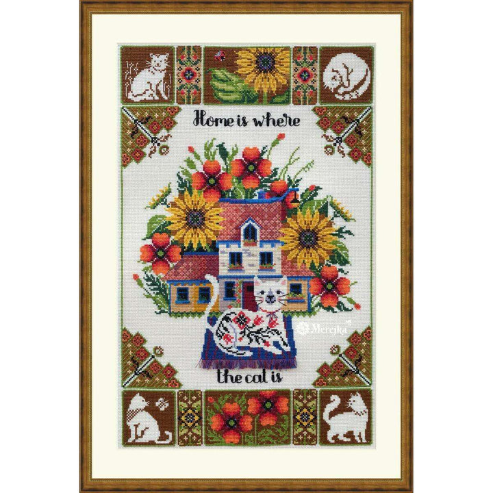 Home is where the cat is K-220 Counted Cross-Stitch Kit