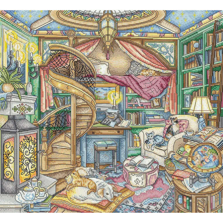 Home Library L8084 Counted Cross Stitch Kit