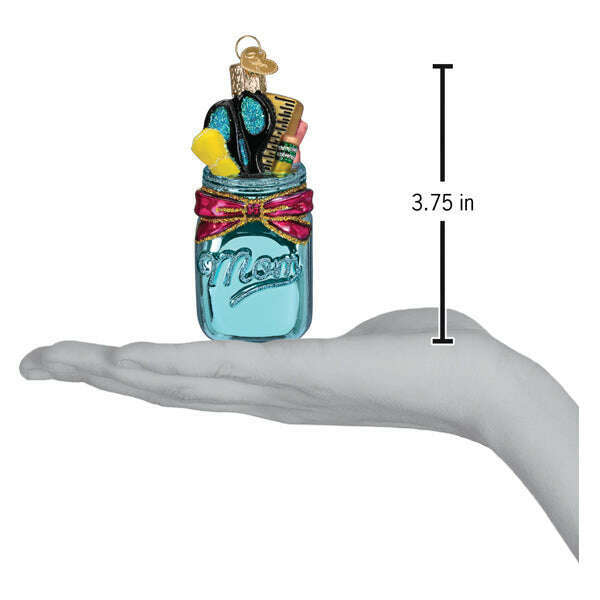 Old World Christmas Homeschooling Mom Blown Glass Ornament