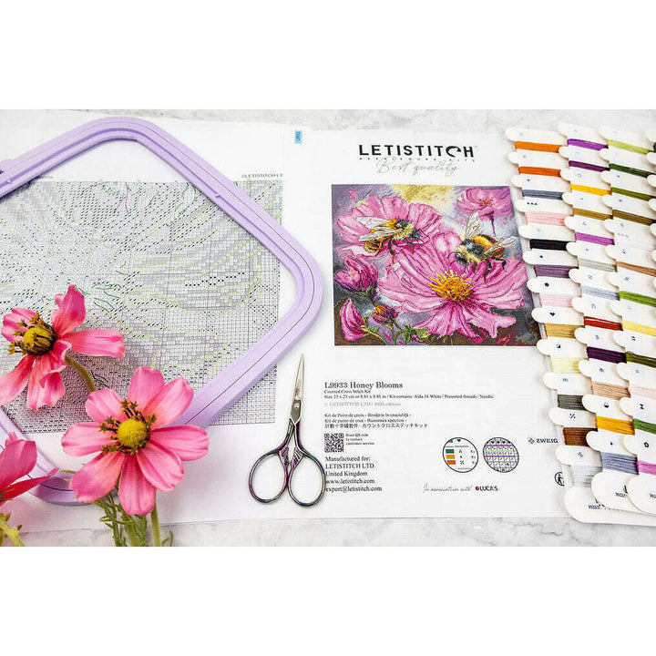 Honey Blooms L9933 Counted Cross Stitch Kit