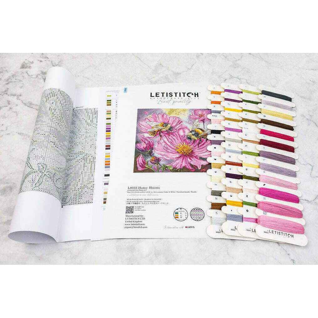Honey Blooms L9933 Counted Cross Stitch Kit