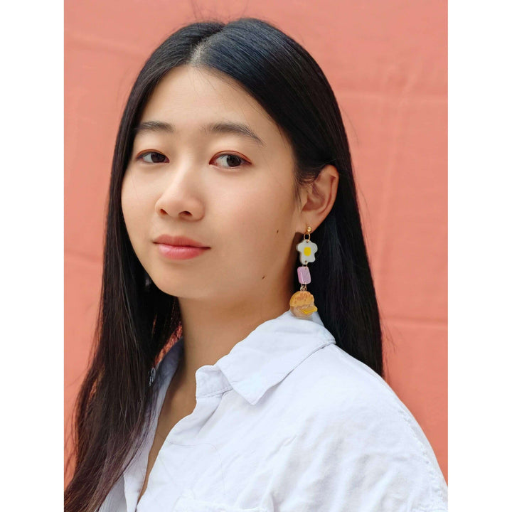 Hong Kong Cafe Breakfast Mismatch Earrings