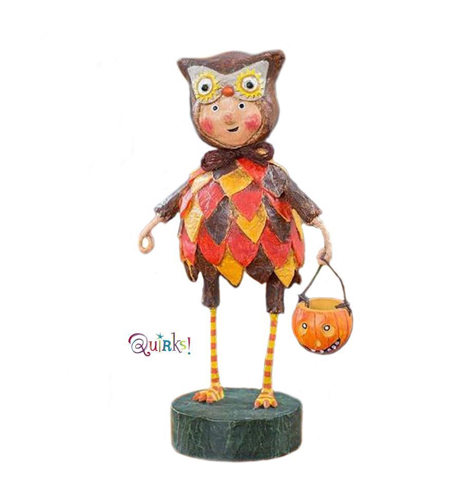 Hoot-N-Hollar Owl Halloween Lori Mitchell Collectible Figurine - Quirks!