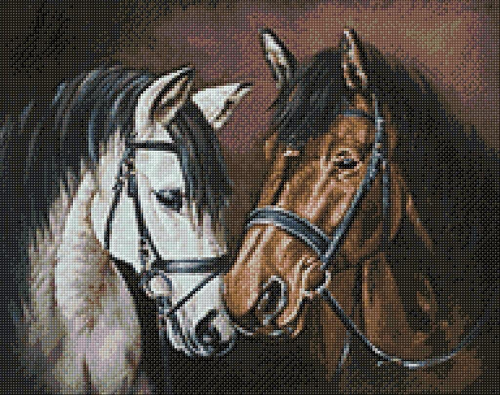 Horse Tenderness WD2469 14.9 x 18.9 inches Wizardi Diamond Painting Kit