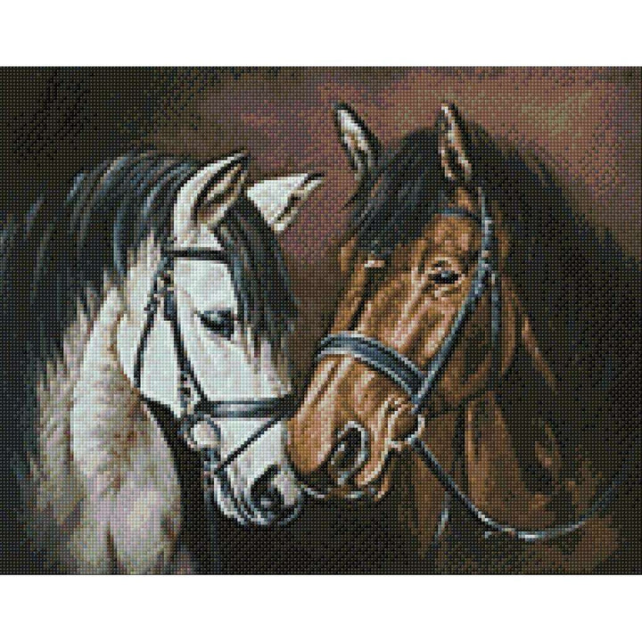 Horse Tenderness WD2469 14.9 x 18.9 inches Wizardi Diamond Painting Kit