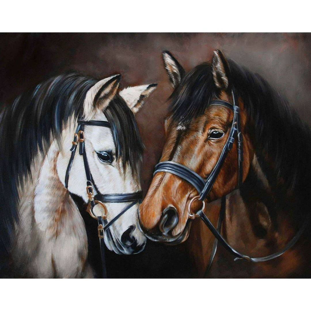 Horse Tenderness WD2469 14.9 x 18.9 inches Wizardi Diamond Painting Kit
