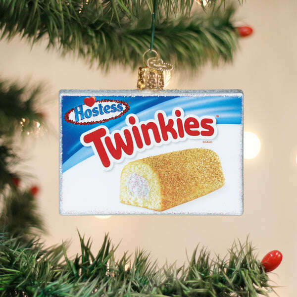 Old World Christmas Hostess Twinkies Box Blown Glass Ornament