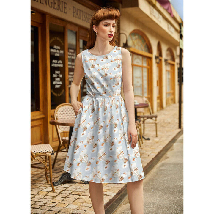 Hot Air Balloon Vintage Dress