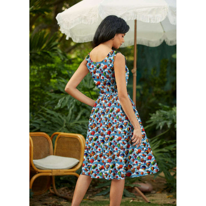 Hot Air Balloons Fit & Flare Dress