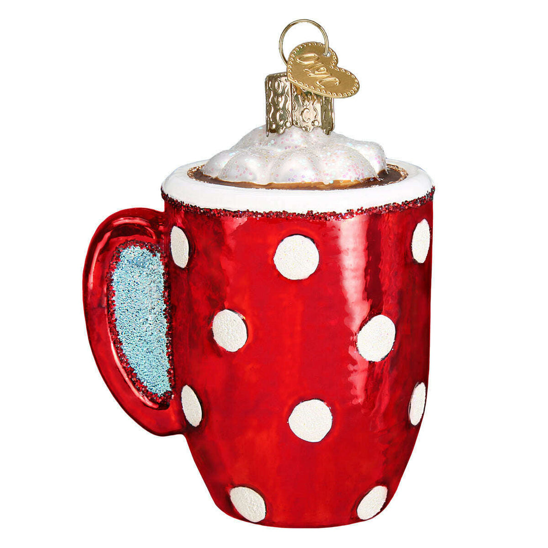 Old World Christmas Hot Cocoa Blown Glass Ornament
