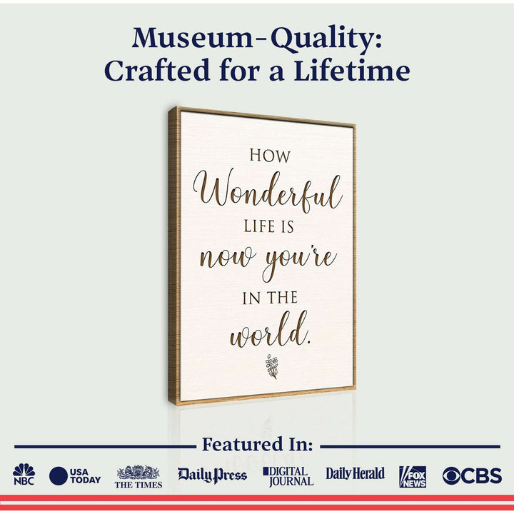 How Wonderful Life Is Nursery Sign II